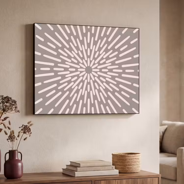 Art Frame - Muster – Strahlen – Abstrakt – Modern – Grau — 3