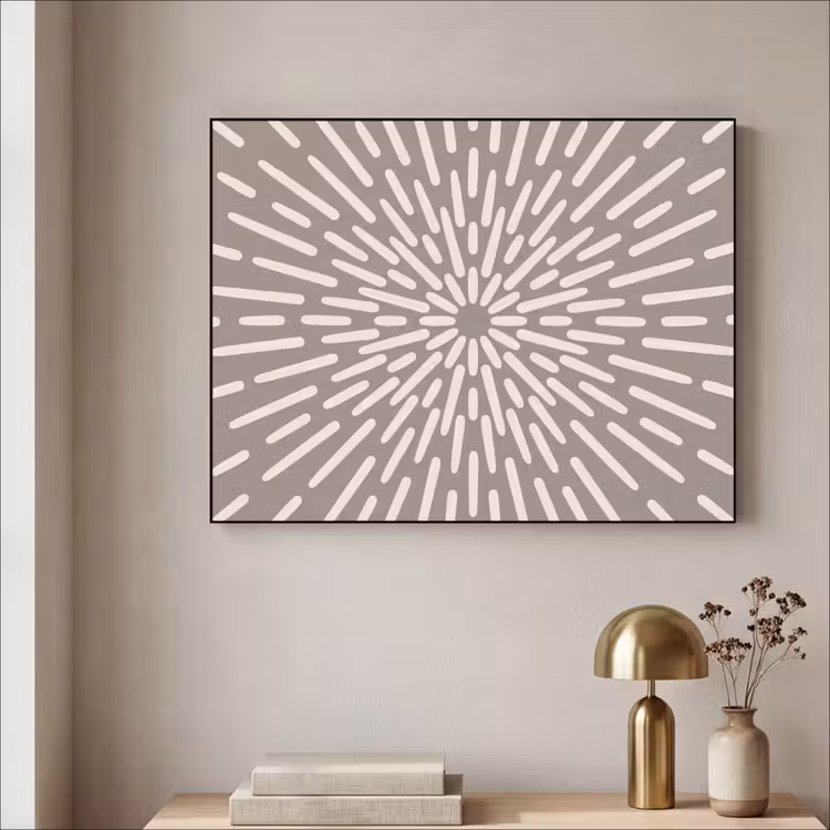 Art Frame - Muster – Strahlen – Abstrakt – Modern – Grau — 4