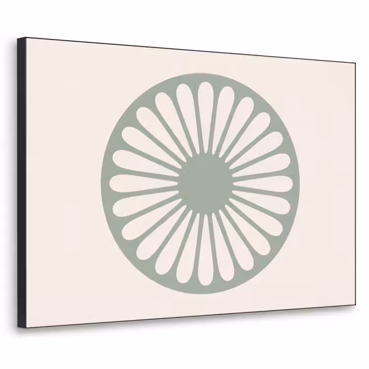 Art Frame - Zusammenfassung – Muster – Radial – Modern – Grün — 1