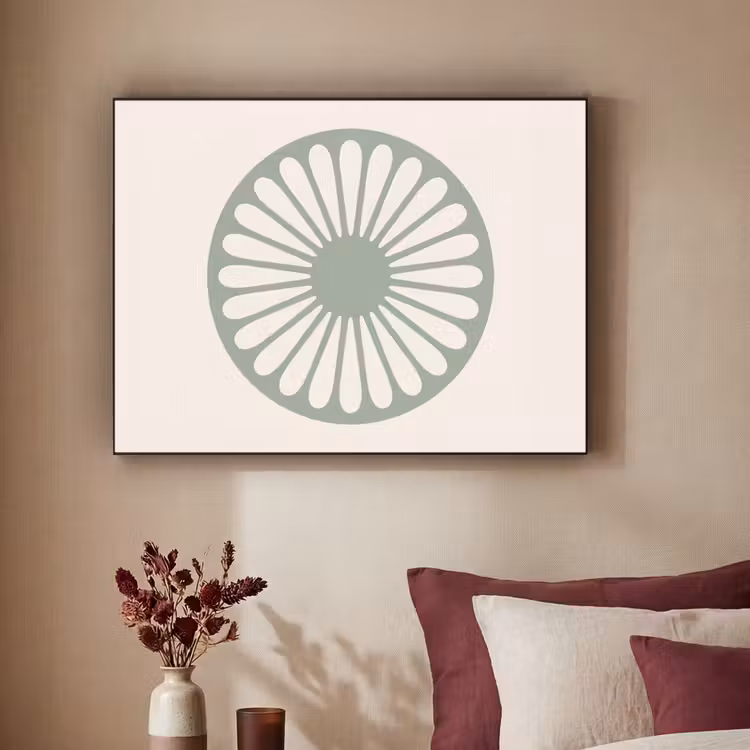 Art Frame - Zusammenfassung – Muster – Radial – Modern – Grün — 2