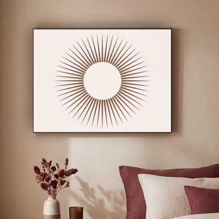 Art Frame - Zusammenfassung – Sonne – Symbol – Modern – Beige — 2