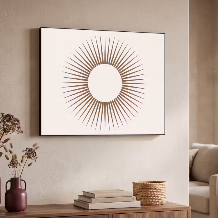 Art Frame - Zusammenfassung – Sonne – Symbol – Modern – Beige — 3
