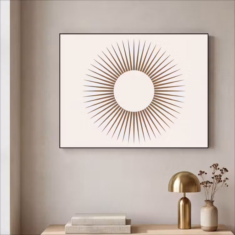 Art Frame - Zusammenfassung – Sonne – Symbol – Modern – Beige — 4