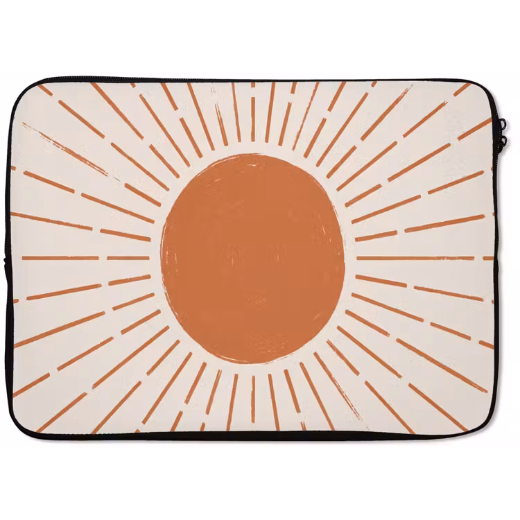 Laptop hülle - Sonne – Strahlen – Abstrakt – Terrakotta – Modern — 1