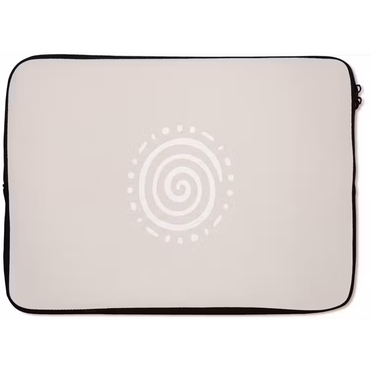 Laptop hülle - Symbol – Spirale – Abstrakt – Minimalistisch – Beige — 1
