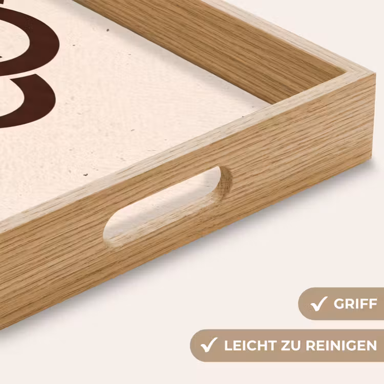 Tablett - Muster – Knopf – Abstrakt – Modern – Braun — 5