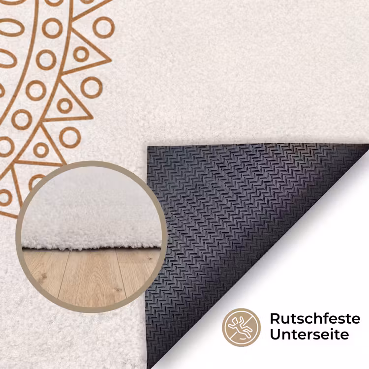 Teppich - Mandala – Geometrisch – Abstrakt – Orientalisch – Braun — 4