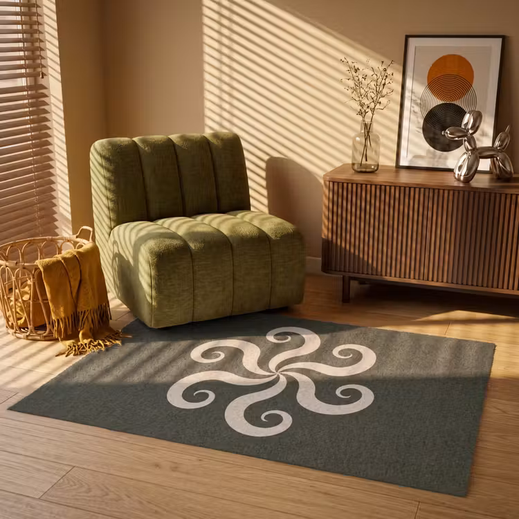 Teppich - Muster – Spirale – Abstrakt – Modern – Grün — 2