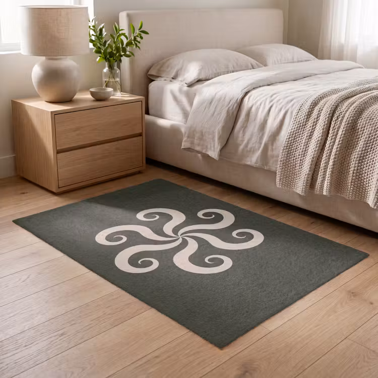 Teppich - Muster – Spirale – Abstrakt – Modern – Grün — 5