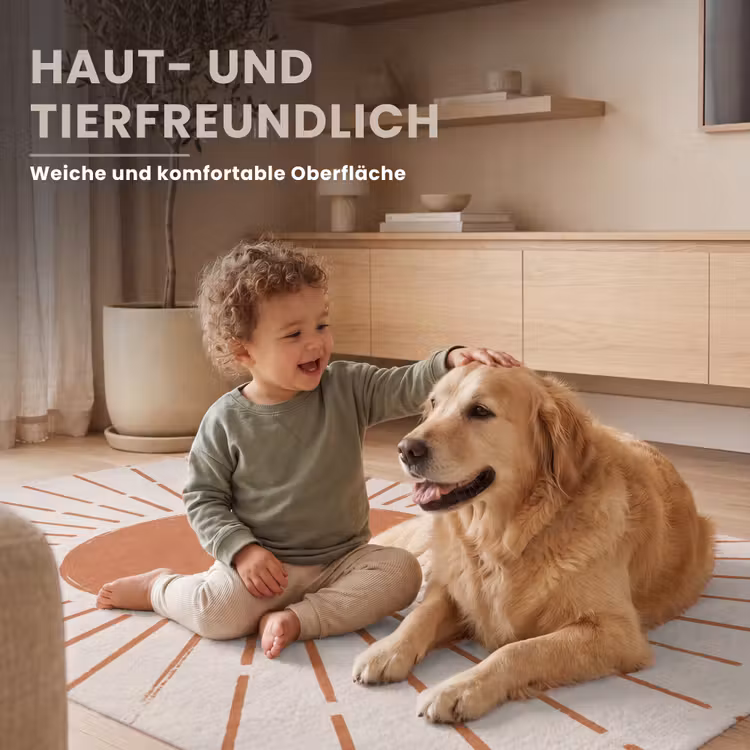 Teppich - Sonne – Strahlen – Abstrakt – Terrakotta – Modern — 6