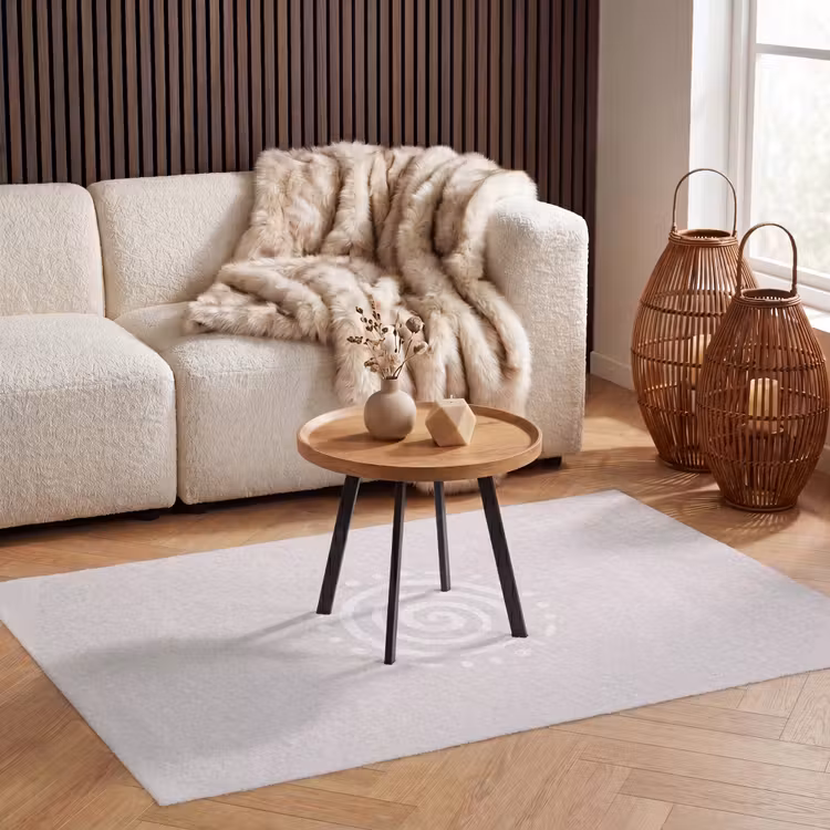 Teppich - Symbol – Spirale – Abstrakt – Minimalistisch – Beige — 3