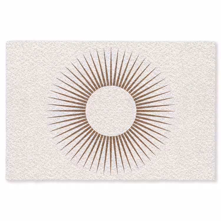 Teppich - Zusammenfassung – Sonne – Symbol – Modern – Beige — 1