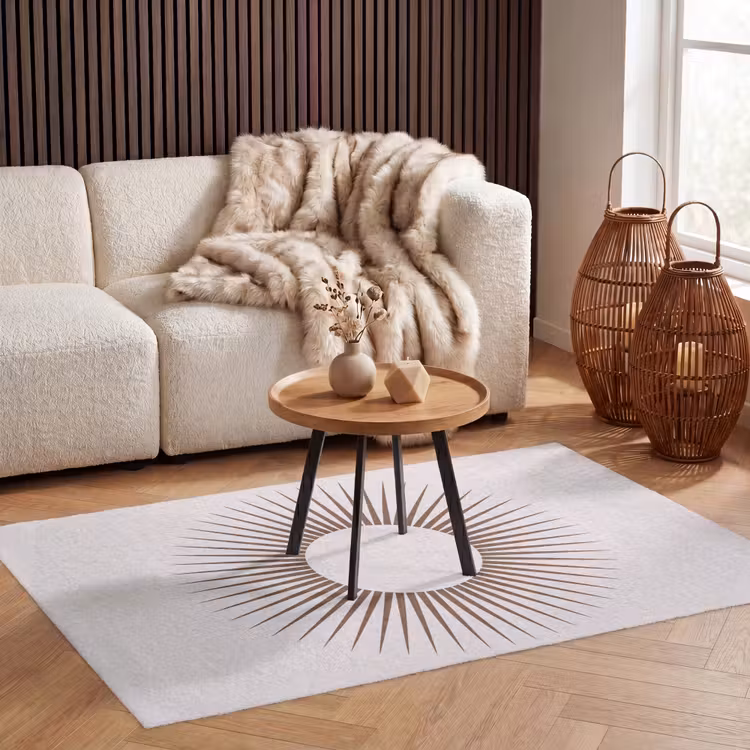 Teppich - Zusammenfassung – Sonne – Symbol – Modern – Beige — 3