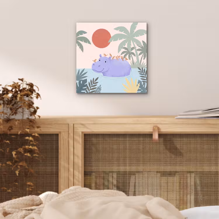Alu-Dibond-Bild - Tiere – Vogel – Wasser – Natur – Illustration — 4