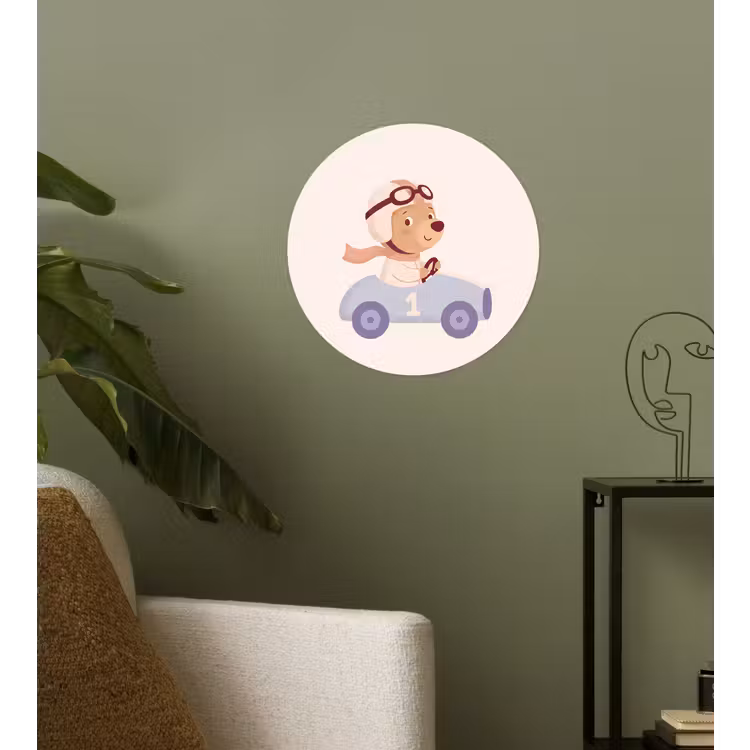 Runde Tapete - Bär – Auto – Kinderzimmer – Cartoon – Verspielt — 3