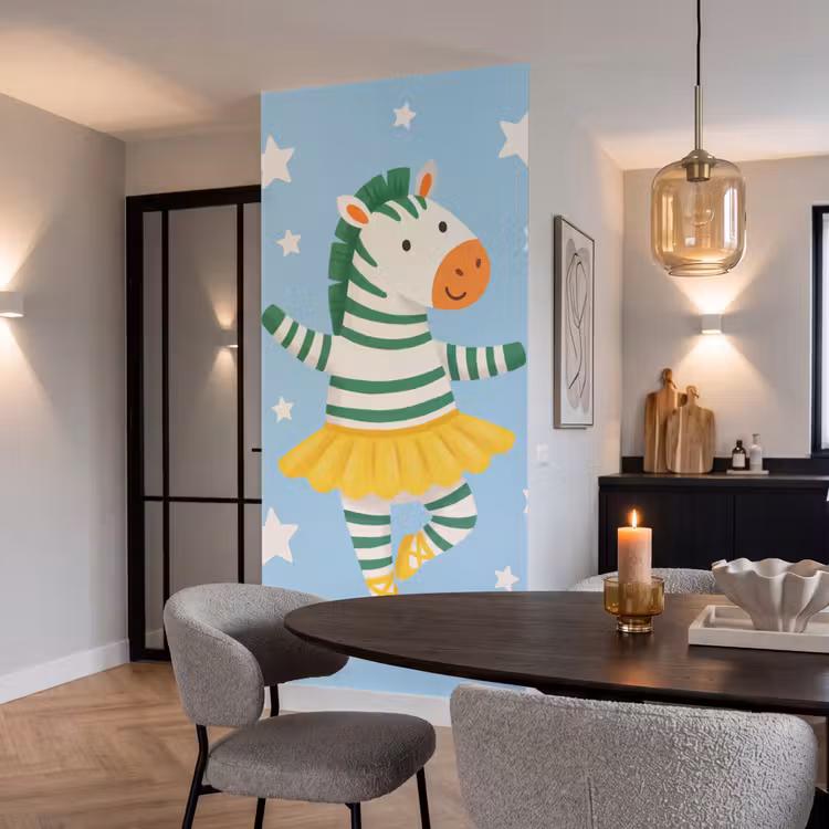 Tapete - Tiere – Tanz – Illustration – Kinderzimmer – Sterne — 5