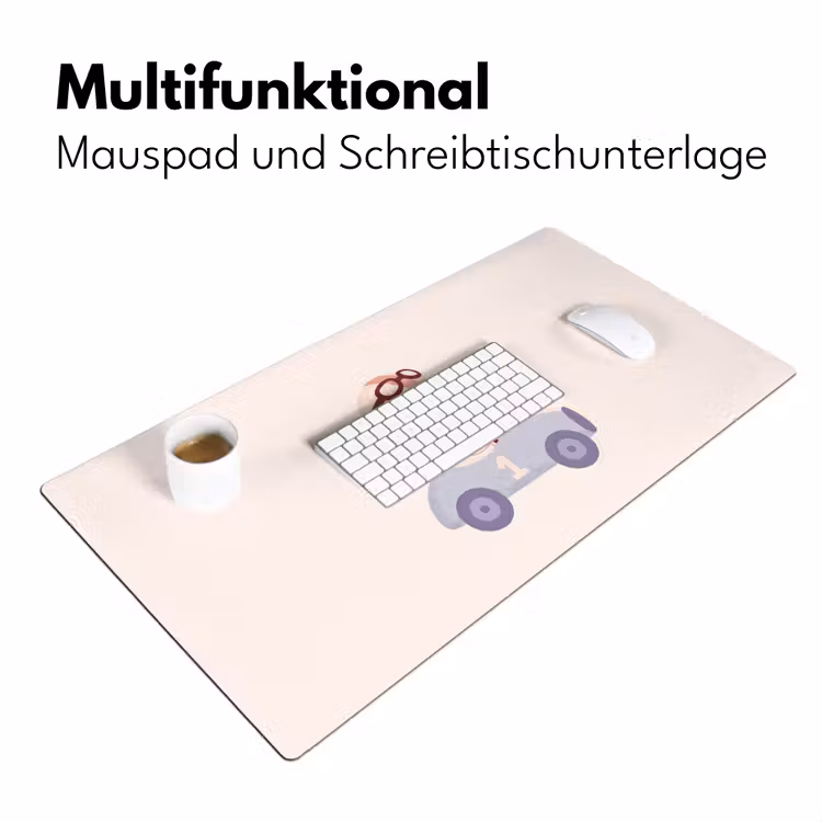 Schreibtischunterlage - Bär – Auto – Kinderzimmer – Cartoon – Verspielt — 4