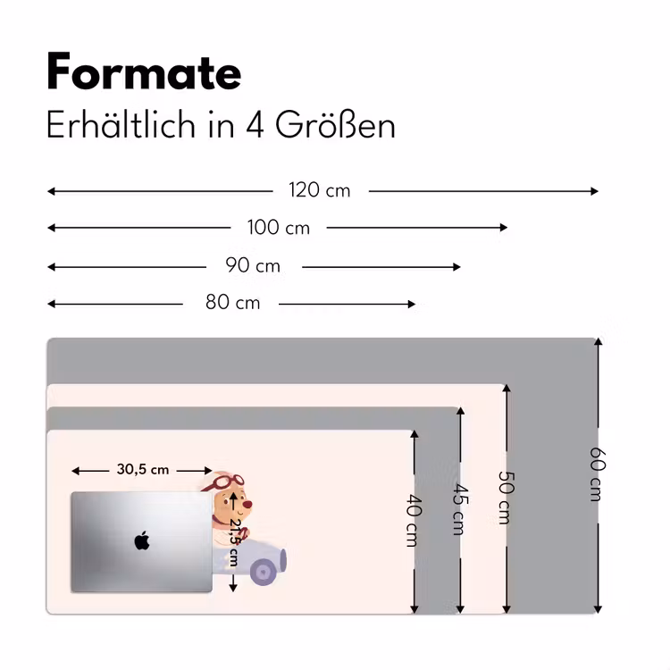 Schreibtischunterlage - Bär – Auto – Kinderzimmer – Cartoon – Verspielt — 5