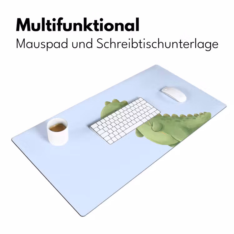 Schreibtischunterlage - Dinosaurier – Luftballon – Kinderzimmer – Illustration – Grün — 4