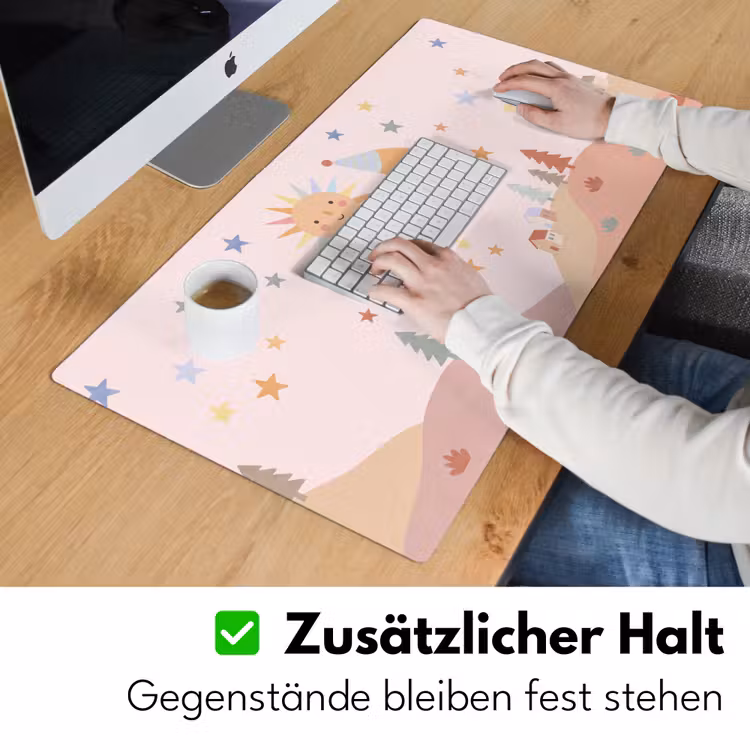 Schreibtischunterlage - Sonne – Mond – Sterne – Kinderzimmer – Pastell — 3