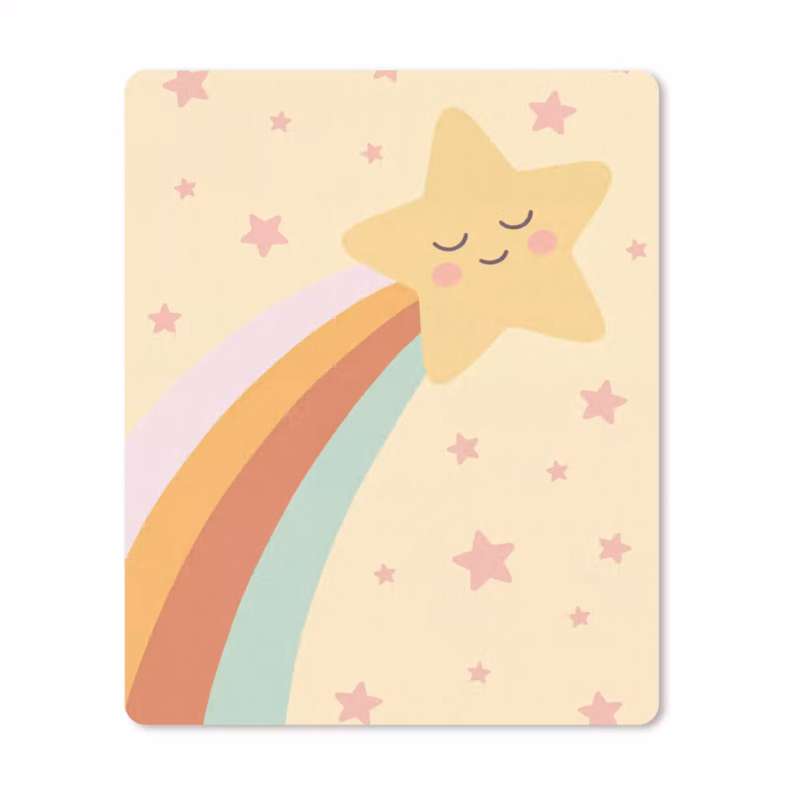 Mauspad - Stern – Regenbogen – Nacht – Illustration – Pastell — 1
