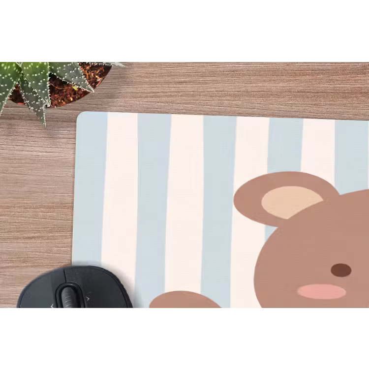 Mauspad - Bär – Reifen – Kinderzimmer – Illustration – Braun — 5