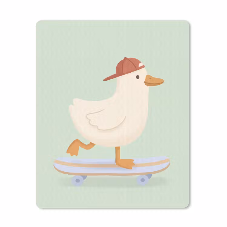 Mauspad - Vogel – Skateboard – Tiere – Cartoon – Verspielt — 1