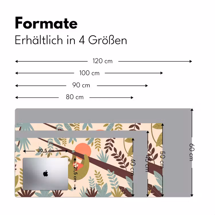 Schreibtischunterlage - Tiere – Mutter – Baby – Natur – Grün — 5