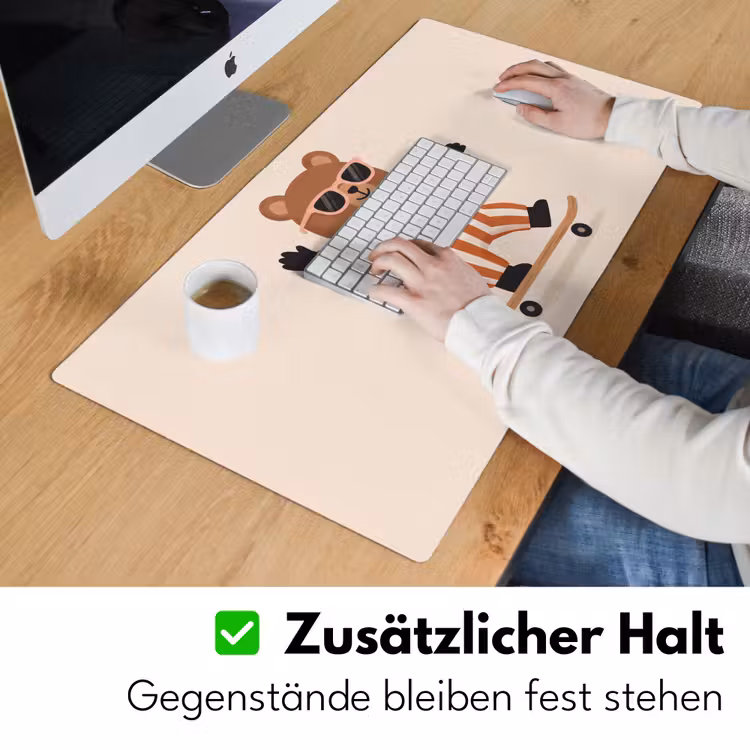 Schreibtischunterlage - Tiere – Skateboard – Spiel – Zeichentrick – Rosa — 3