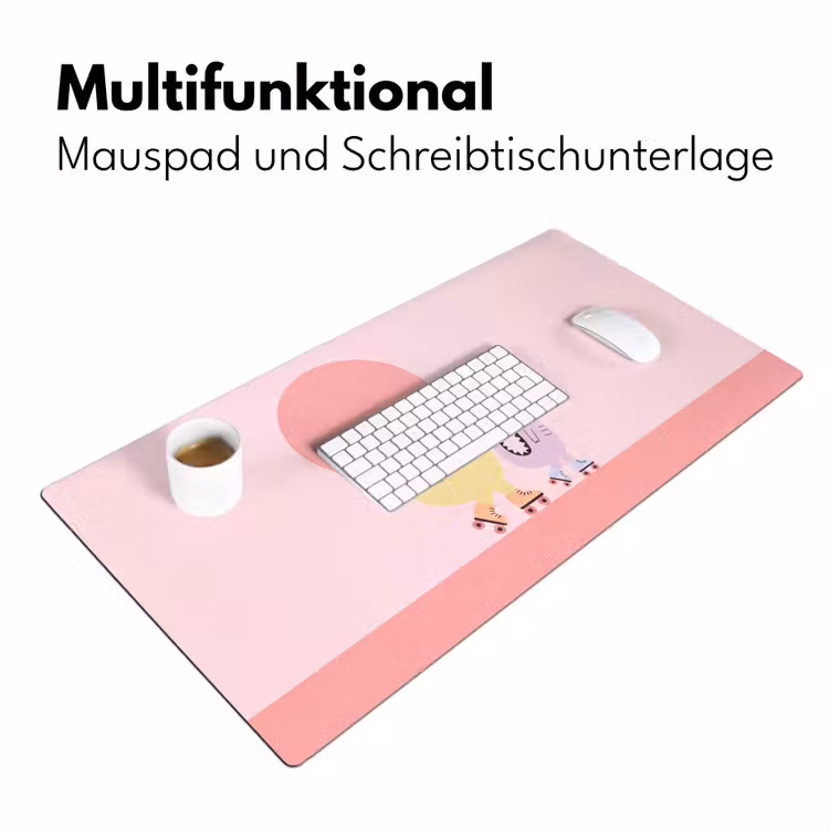 Schreibtischunterlage - Tiere – Skaten – Illustration – Verspielt – Rosa — 4