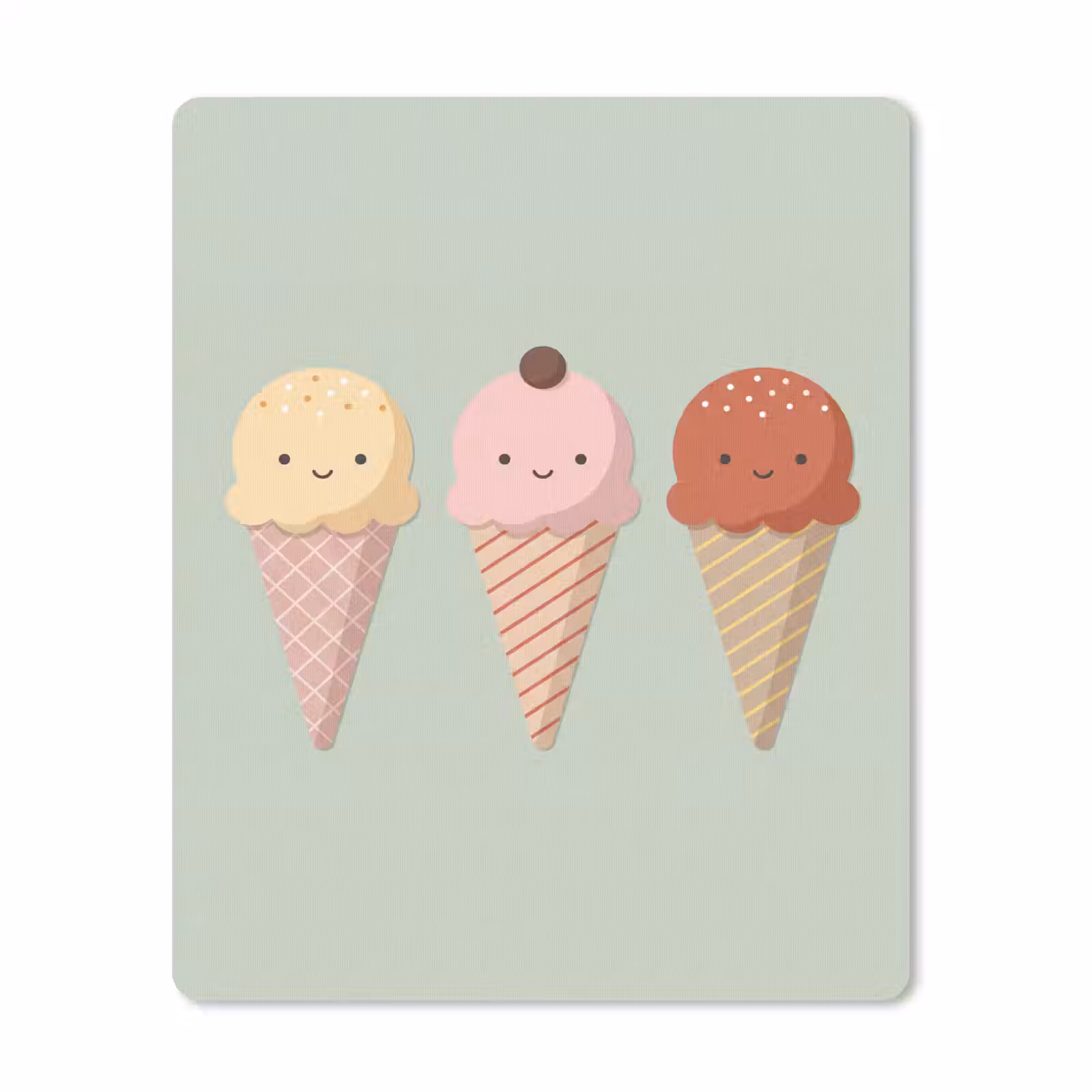 Mauspad - Eis – Eistüten – Essen – Illustration – Fröhlich — 1