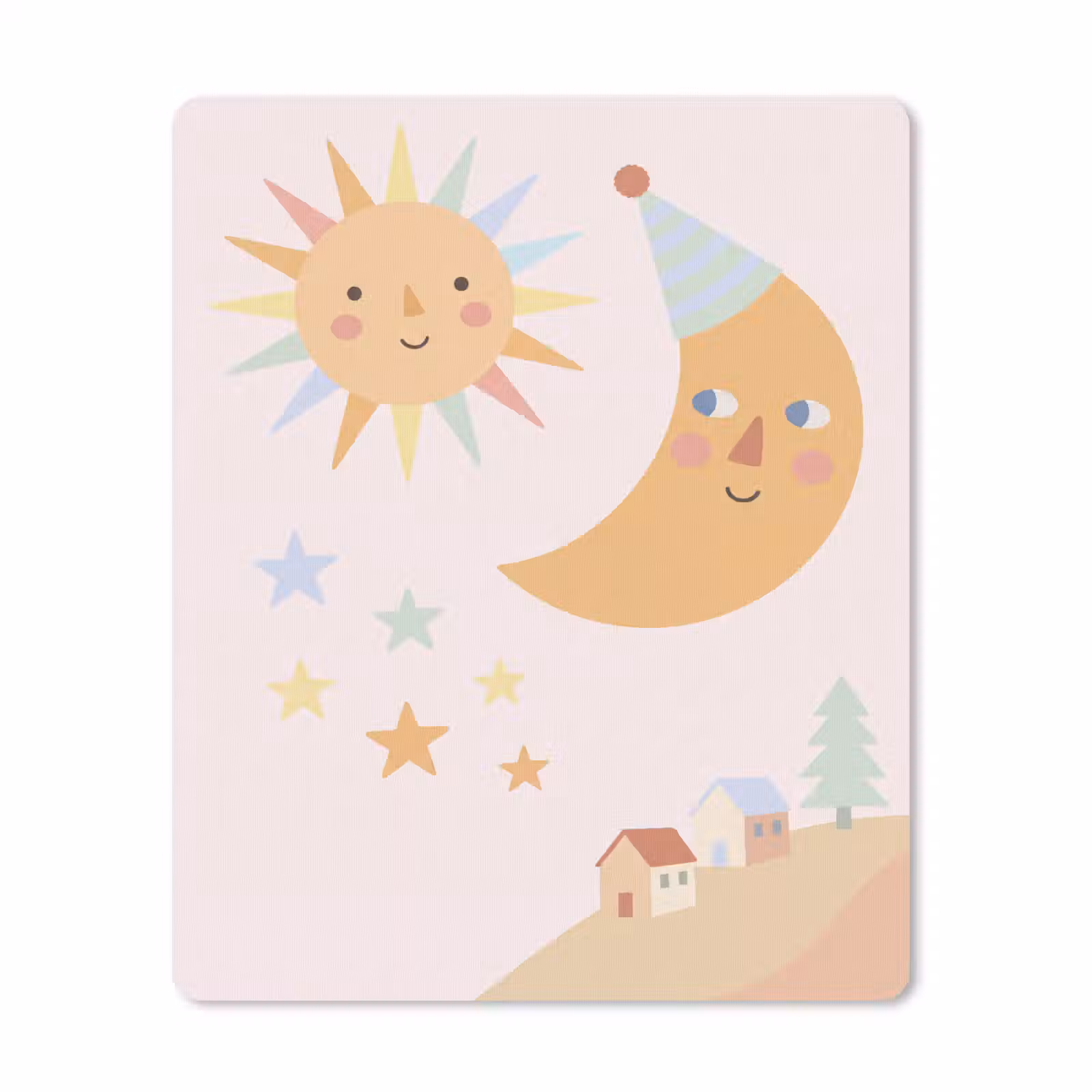 Mauspad - Sonne – Mond – Sterne – Kinderzimmer – Pastell — 1