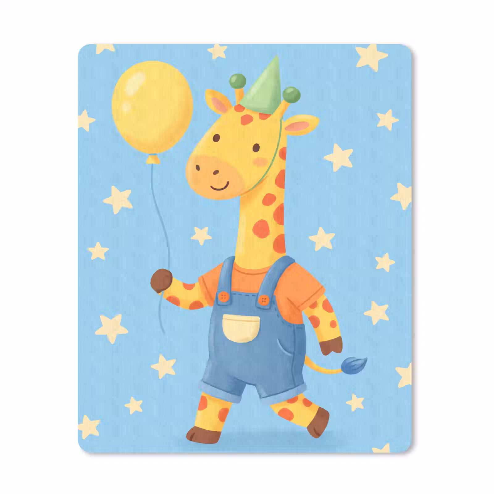 Mauspad - Tiere – Giraffe – Luftballon – Party – Kinderzimmer — 1