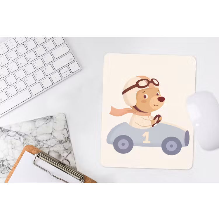 Mauspad - Bär – Auto – Kinderzimmer – Cartoon – Verspielt — 4