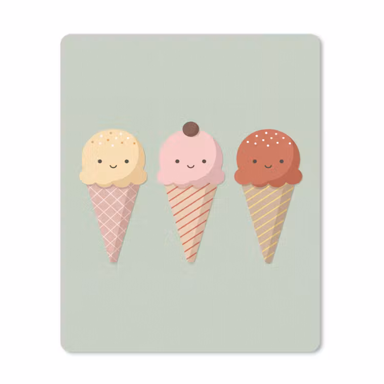 Mauspad - Eis – Eistüten – Essen – Illustration – Fröhlich — 1