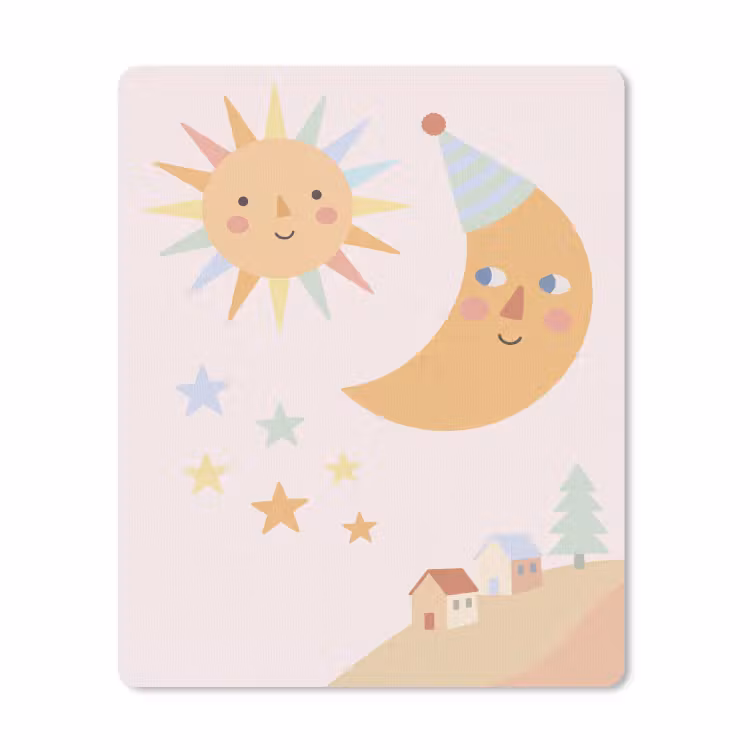 Mauspad - Sonne – Mond – Sterne – Kinderzimmer – Pastell — 1