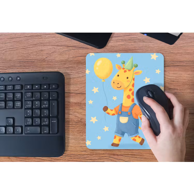 Mauspad - Tiere – Giraffe – Luftballon – Party – Kinderzimmer — 3