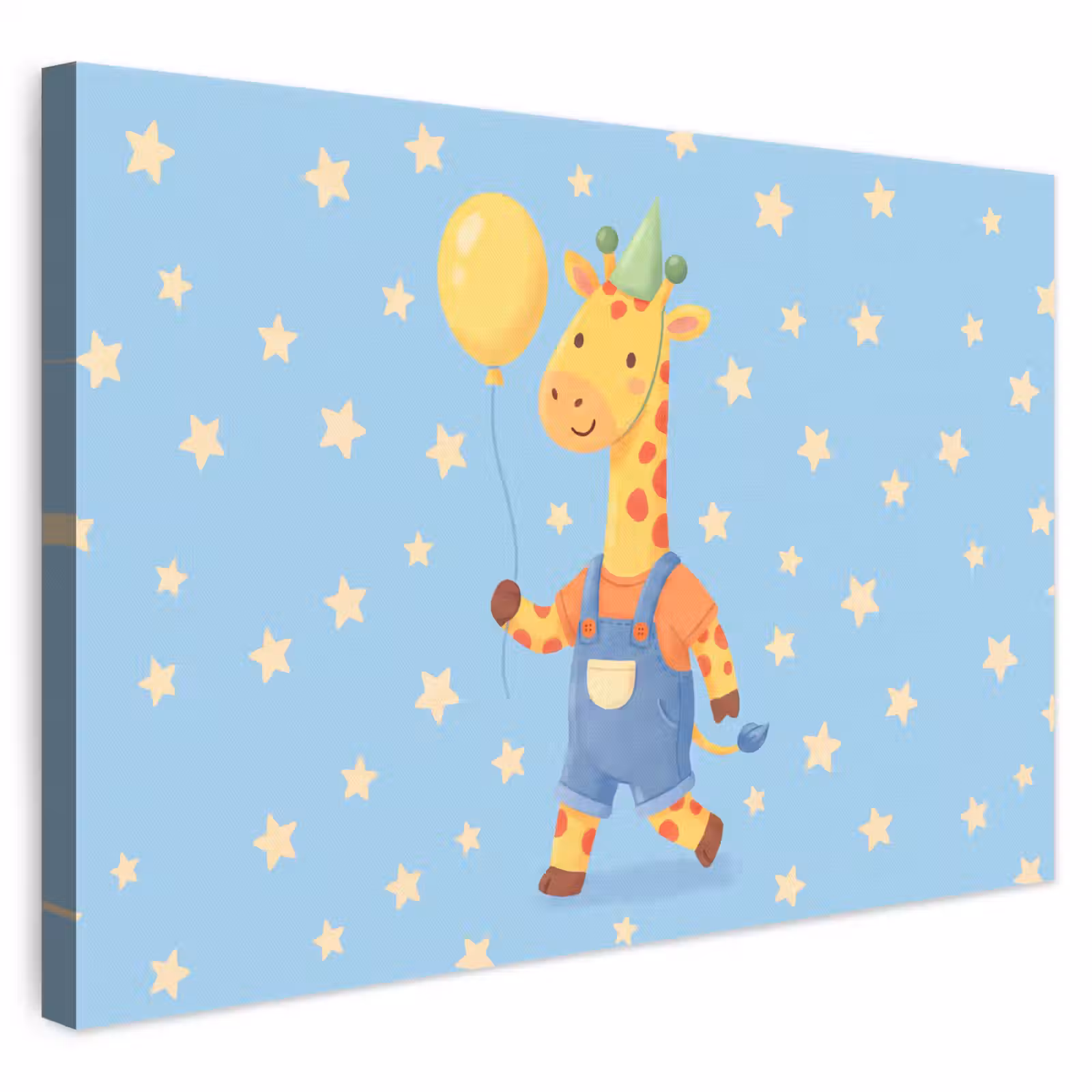 Leinwandbild - Tiere – Giraffe – Luftballon – Party – Kinderzimmer — 1