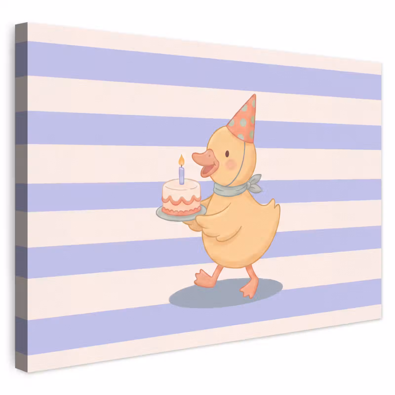Leinwandbild - Vogel – Fest – Torte – Kinder – Illustration — 1
