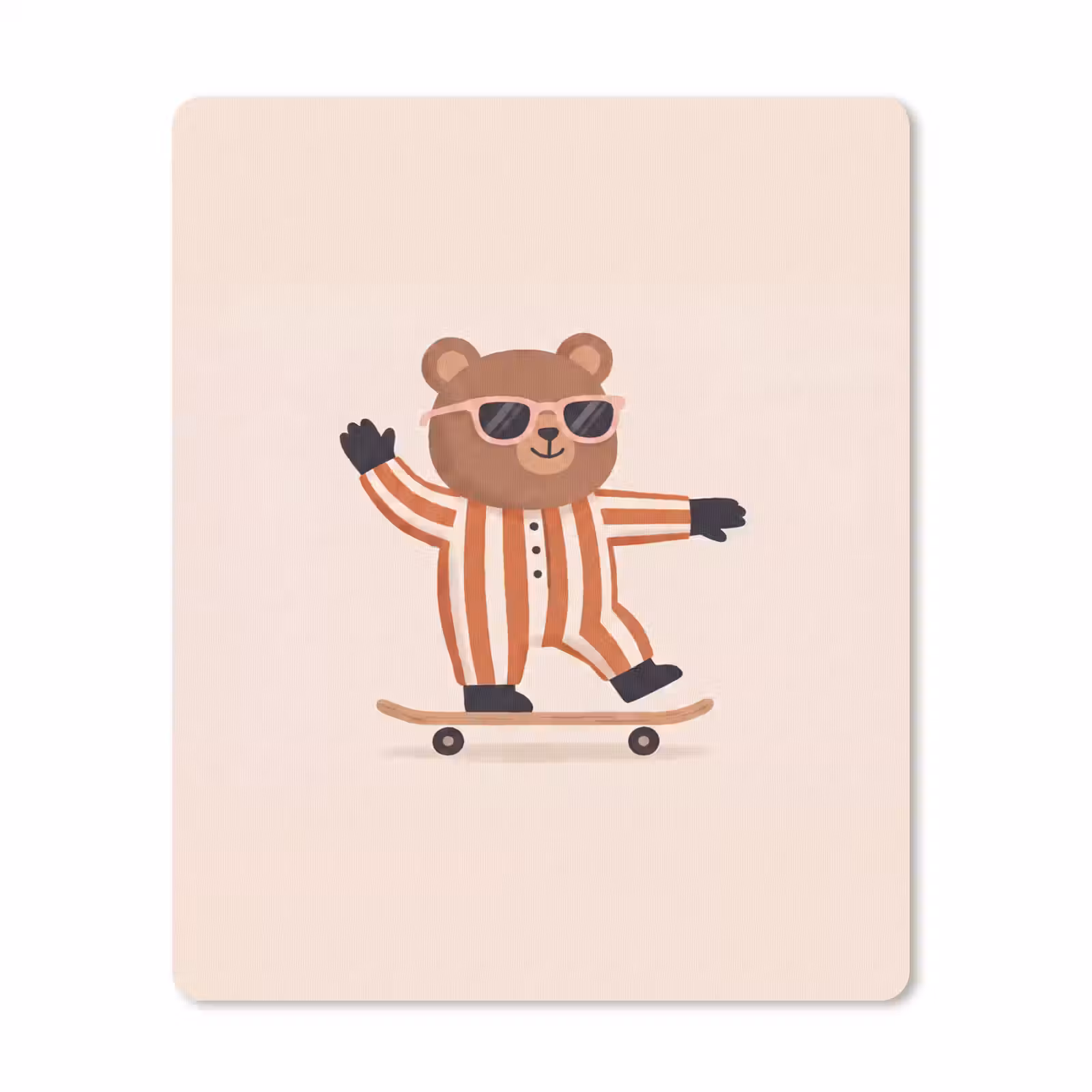 Mauspad - Tiere – Skateboard – Spiel – Zeichentrick – Rosa — 1