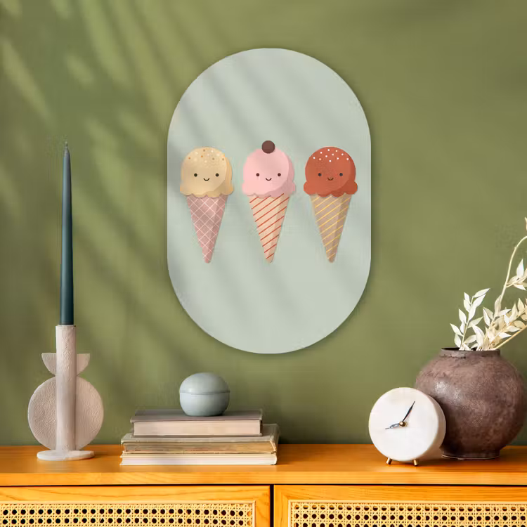 Forexbild Oval - Eis – Eistüten – Essen – Illustration – Fröhlich — 3