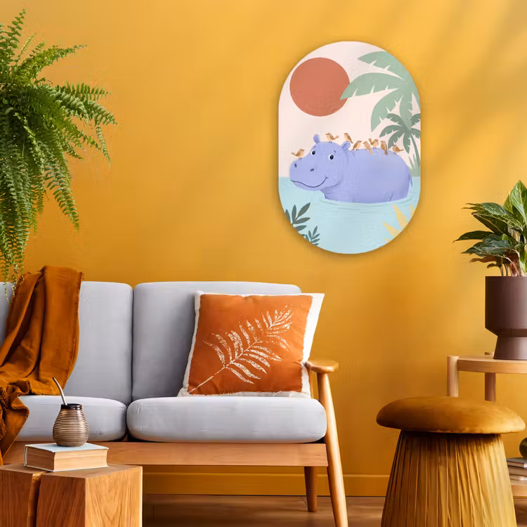 Forexbild Oval - Tiere – Vogel – Wasser – Natur – Illustration — 2