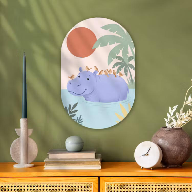 Forexbild Oval - Tiere – Vogel – Wasser – Natur – Illustration — 3