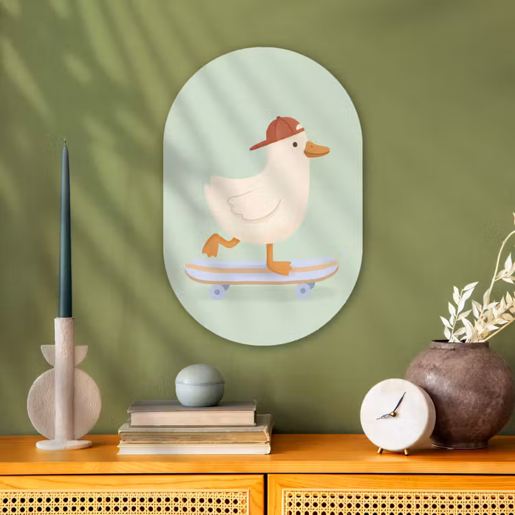 Forexbild Oval - Vogel – Skateboard – Tiere – Cartoon – Verspielt — 3