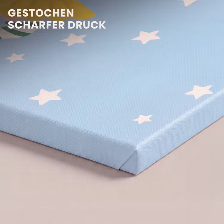 Leinwandbild - Tiere – Tanz – Illustration – Kinderzimmer – Sterne — 4
