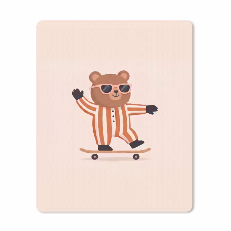 Mauspad - Tiere – Skateboard – Spiel – Zeichentrick – Rosa — 1