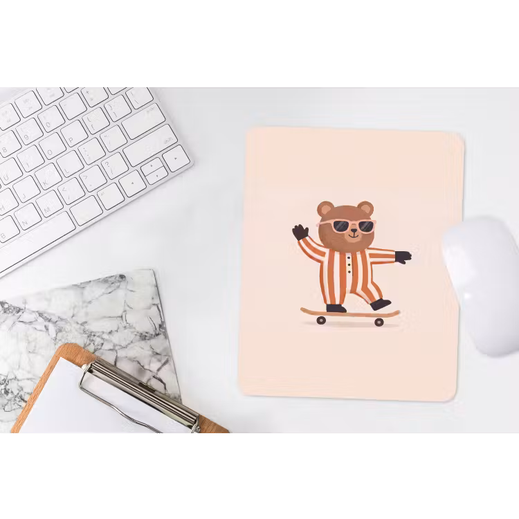 Mauspad - Tiere – Skateboard – Spiel – Zeichentrick – Rosa — 4