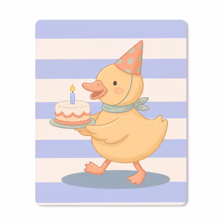 Mauspad - Vogel – Fest – Torte – Kinder – Illustration — 1