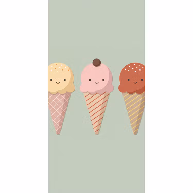 Tapete - Eis – Eistüten – Essen – Illustration – Fröhlich — 2