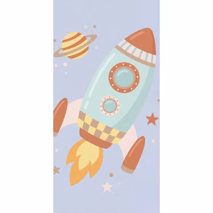 Tapete - Rakete – Weltraum – Planet – Illustration — 2